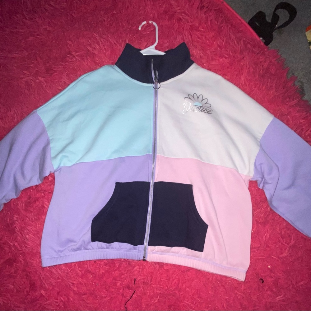 Justice Colorblock Kids Jacket - Blue, Purple, Pink, Black